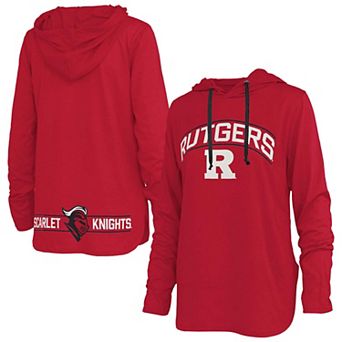 Women's Pressbox Scarlet Rutgers Scarlet Knights Allie Long Sleeve Hooded T-Shirt