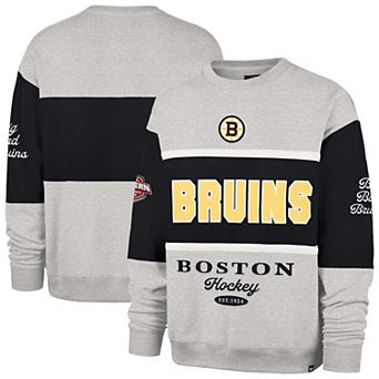 Men's '47 Gray Boston Bruins Fall Maximilist Crew Sweatshirt