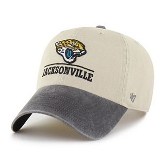 Men's '47 Natural Jacksonville Jaguars Logo Line Clean Up Adjustable Hat