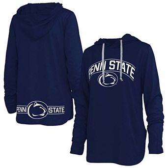 Women's Pressbox Navy Penn State Nittany Lions Allie Long Sleeve Hooded T-Shirt