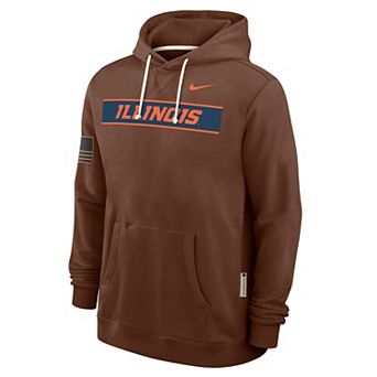 Men's Nike Brown Illinois Fighting Illini 2026 Military Appreciation Dri-FIT Hoodie