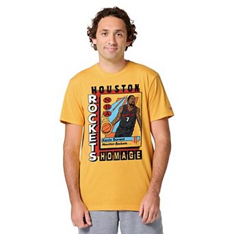 Unisex Homage Kevin Durant Gold Houston Rockets Trading Card Tri-Blend T-Shirt