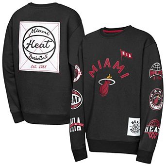 Youth Outerstuff Black Miami Heat Decorated Honor Sweatshirt