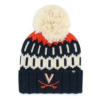 Unisex '47 Navy Virginia Cavaliers Seasonal Chainstitch Knit Hat with Pom