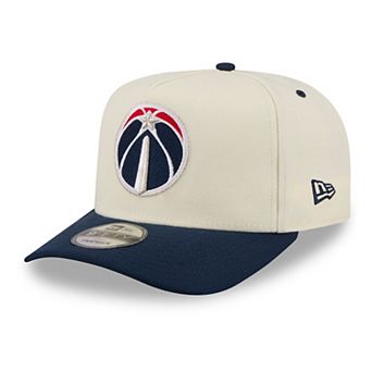 Men's New Era Cream/Navy Washington Wizards City A-Frame 9FIFTY Snapback Hat