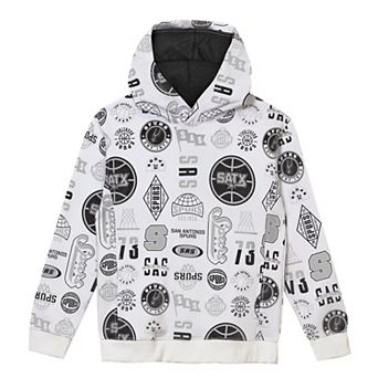 Preschool Outerstuff White San Antonio Spurs 3-and-D Allover Hoodie