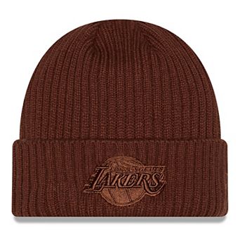 Men's New Era Brown Los Angeles Lakers Color Pack Cuffed Knit Hat