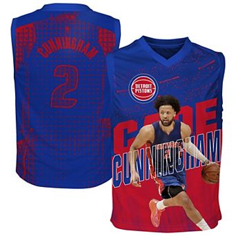 Youth Outerstuff Cade Cunningham Blue Detroit Pistons Icon Play Jersey