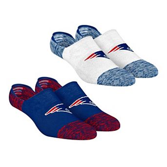 Unisex Rock Em New England Patriots Two-Pack Marl No-Show Socks