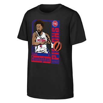 Youth Outerstuff Cade Cunningham Black Detroit Pistons Calling Card T-Shirt