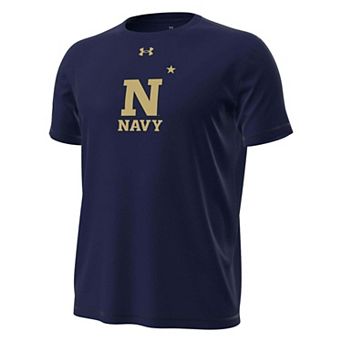 Men's Under Armour Navy Navy Midshipmen Primary Tech Stretch T-Shirt