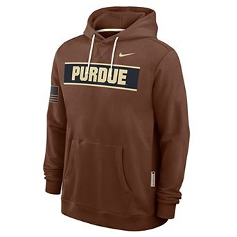 Men's Nike Brown Purdue Boilermakers 2026 Military Appreciation Dri-FIT Hoodie
