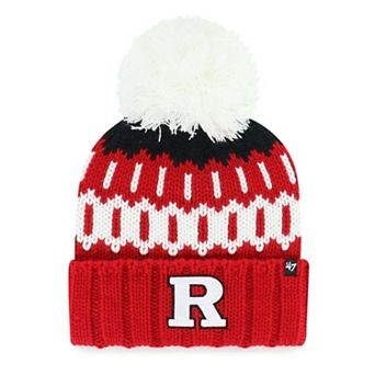 Unisex '47 Scarlet Rutgers Scarlet Knights Seasonal Chainstitch Knit Hat with Pom