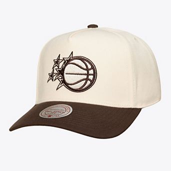 Men's Mitchell & Ness Cream Orlando Magic Brown and Cream Pro Pinch Snapback Hat