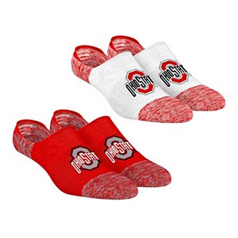 Unisex Rock Em Ohio State Buckeyes Two-Pack Marl No-Show Socks