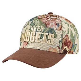 Men's Mitchell & Ness Tan Denver Nuggets Tapestry Wordmark Pro Snapback Hat