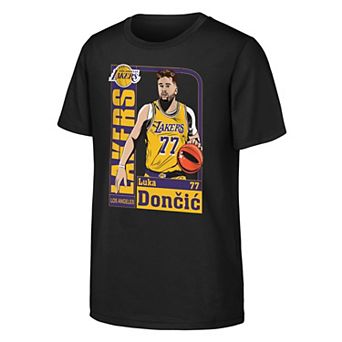 Youth Outerstuff Luka Dončić Black Los Angeles Lakers Calling Card T-Shirt