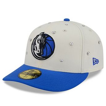 Men's New Era Cream/Blue Dallas Mavericks Pearl 59FIFTY Fitted Hat