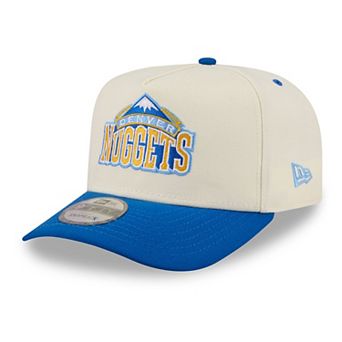 Men's New Era Cream/Blue Denver Nuggets City A-Frame 9FIFTY Snapback Hat