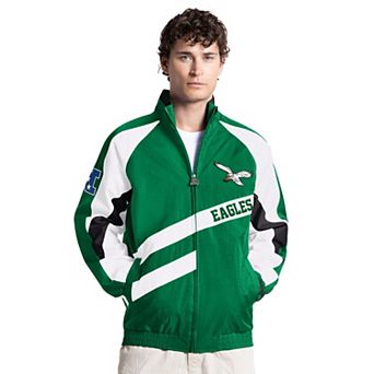Men's Starter Kelly Green Philadelphia Eagles Tip Off Retro Full-Zip Jacket