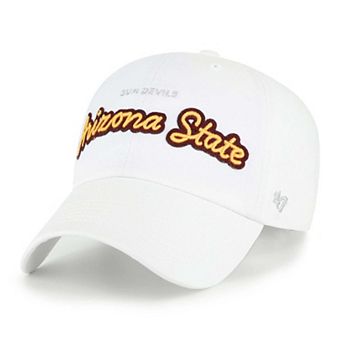 Women's '47 White Arizona State Sun Devils Trendy Script Clean Up Adjustable Hat