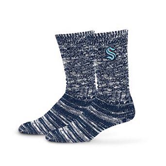 Women's PRO Compression Navy Seattle Kraken Slouchy Slub Textured Boyfriend Socks