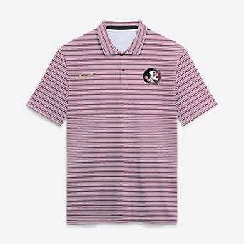 Men's Nike Garnet Florida State Seminoles Primetime Vapor Striped Dri-FIT Polo