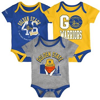Infant Mitchell & Ness Golden State Warriors Fanbase 3-Pack Bodysuit Set