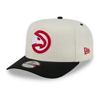 Men's New Era Cream/Black Atlanta Hawks City A-Frame 9FIFTY Snapback Hat