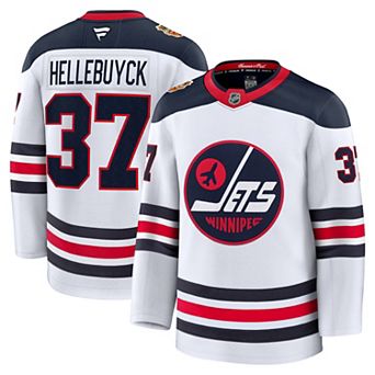Men's Fanatics Connor Hellebuyck White Winnipeg Jets 2026 NHL Heritage Classic Premium Player Jersey