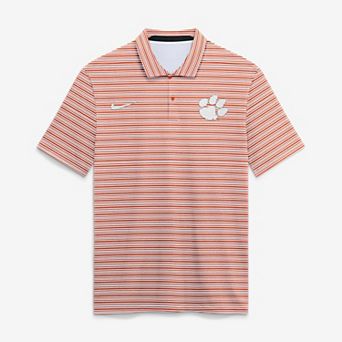 Men's Nike Orange Clemson Tigers Primetime Vapor Striped Dri-FIT Polo