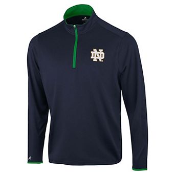 Men's Antigua Navy Notre Dame Fighting Irish Brink Color Pop Quarter-Zip Pullover