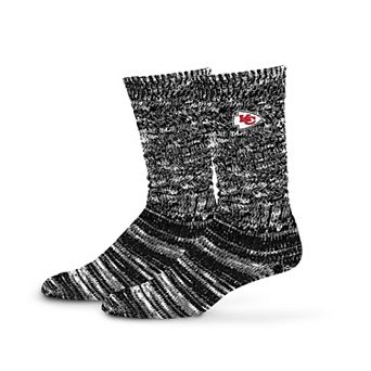 Women's PRO Compression Black Kansas City Chiefs Slouchy Slub Textured Boyfriend Socks