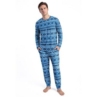 Men's Concepts Sport Light Blue Tennessee Titans Jubilee Long Sleeve T-Shirt & Pant Set