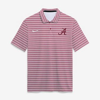 Men's Nike Crimson Alabama Crimson Tide Primetime Vapor Striped Dri-FIT Polo