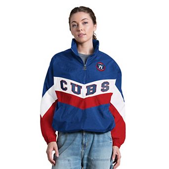 Women's Starter Royal Chicago Cubs Yardline Quarter-Zip Pullover