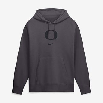 Men's Nike Anthracite Oregon Ducks Washed Club Fleece Pullover Hoodie