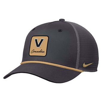 Men's Nike Anthracite Vanderbilt Commodores Primetime Logo Script Rise Rope Trucker Adjustable Hat