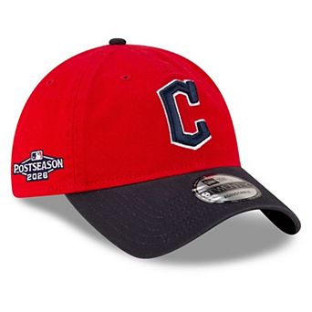 Men's New Era Red/Navy Cleveland Guardians 2026 MLB Postseason Side Patch 9TWENTY Adjustable Hat