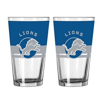 Logo Brands Detroit Lions Two-Piece 16oz. Horizon Pint Glass Set