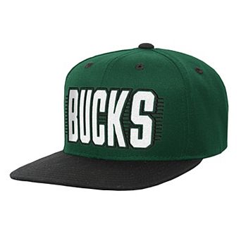 Youth Outerstuff Hunter/Black Milwaukee Bucks Snapback Hat