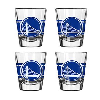 Logo Brands Golden State Warriors Four-Piece Stripe Shot Glass Set