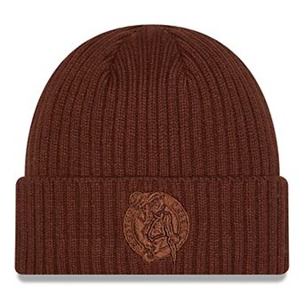 Men's New Era Brown Boston Celtics Color Pack Cuffed Knit Hat