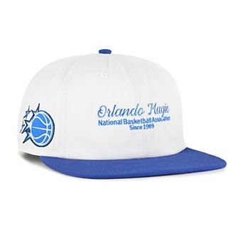 Men's '47 White Orlando Magic Script Stack Captain Snapback Hat
