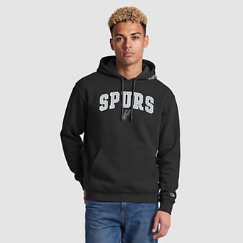 Men's Champion Black San Antonio Spurs Contrast Liner Pullover Hoodie