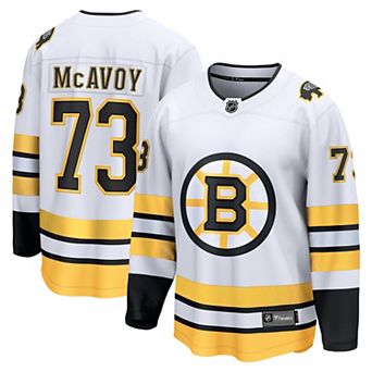 Men's Fanatics Charlie McAvoy White Boston Bruins Away Breakaway Jersey
