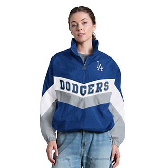 Women's Starter Royal Los Angeles Dodgers Yardline Quarter-Zip Pullover
