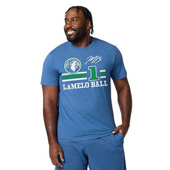 Unisex Homage LaMelo Ball Blue Minnesota Timberwolves Signature Jersey Tri-Blend T-Shirt
