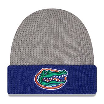 Unisex New Era Gray/Royal Florida Gators Cuffed Waffle Knit Hat