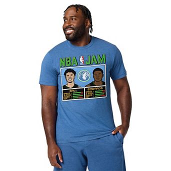 Unisex Homage LaMelo Ball & Anthony Edwards Blue Minnesota Timberwolves NBA Jam Tri-Blend T-Shirt